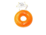 Tatrapet hračka pro psa kruh s ostny pískací guma 12 cm oranžový