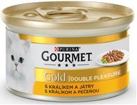 Gourmet Gold cat konz.-duš.a gril.kousky králík a játra 85 g