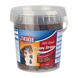 Soft Snack Happy Stripes - hovězí pásky, kyblík 500 g