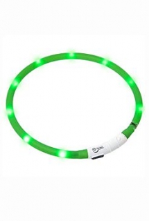 Obojek USB Visio Light 70cm zelený