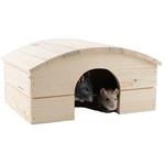 Domek dřevo králík obloukovitá střecha Sedupa 30 x 22 x 16 cm 