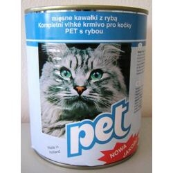 PET KATZE masové kostky s rybou pro kočky 855 g