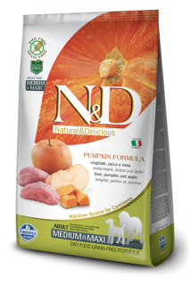 N&D Grain Free Pumpkin DOG Adult M/L Boar & Apple 12kg