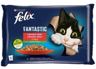 Felix cat kaps.-Fant.Multipack mas.výběr +zelen. 4 x 85 g