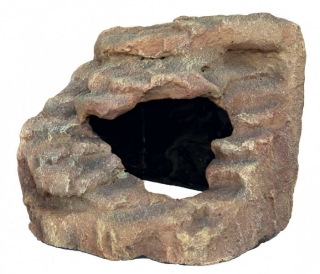 Rohová skála s jeskyní - pouštní step 21x20x18 cm