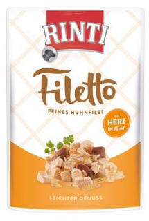 Rinti Filetto dog kaps. - kuře + kuřecí srdce v želé 100 g