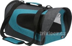 ALINA nylonová přepravní taška se síťkou 27x27x52cm - antracit/petrolej max.5 kg