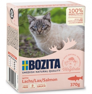 Bozita cat chunks in gravy with salmon 370g