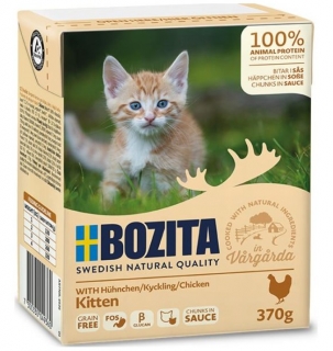 Bozita kitten chunks in gravy with chicken 370g