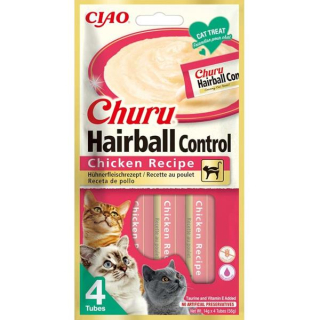 Inaba Churu cat snack Hairball kuře 4x 14g