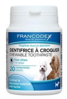 Francodex Žvýkací zubní pasta v tabletách pes 60tbl