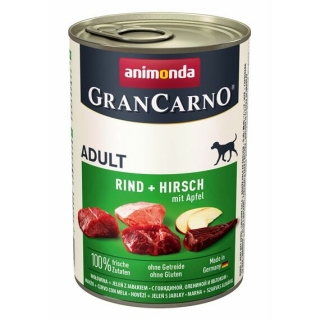 GRANCARNO Adult - hovězí, jelení maso + jablka 400g
