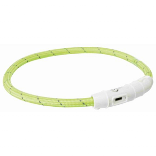 Svítící kroužek USB na krk L-XL 65 cm zelená