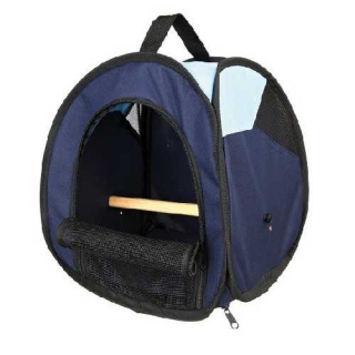 Transportní taška s bidýlkem pro ptáky tm/sv.modrá 27x32x27