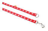 Vodítko nylon Tlapky 1x120 červená BAFPET