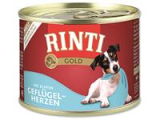Rinti Dog Gold konzerva drůbeží srdíčka 185g