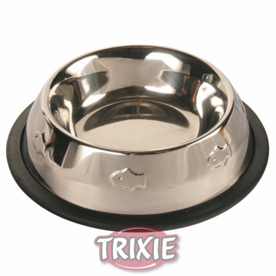 Miska nerez s gumou, motiv rybky 200ml/11cm