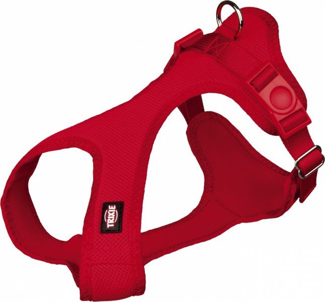 Soft postroj, jemný, vypolstrovaný XS-S 30-45 cm/15 mm červený