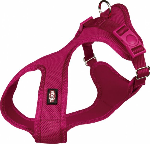 Soft postroj, jemný, vypolstrovaný S-M 35-60 cm/20 mm fuchsiový