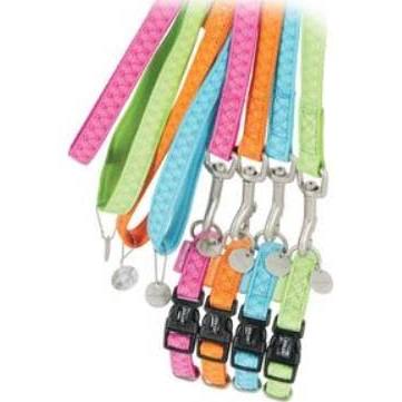 Obojek pes MAC LEATHER zelená 10mm/20-30cm Zolux