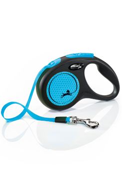 Flexi New Neon S pásek 5 m modré 15 kg