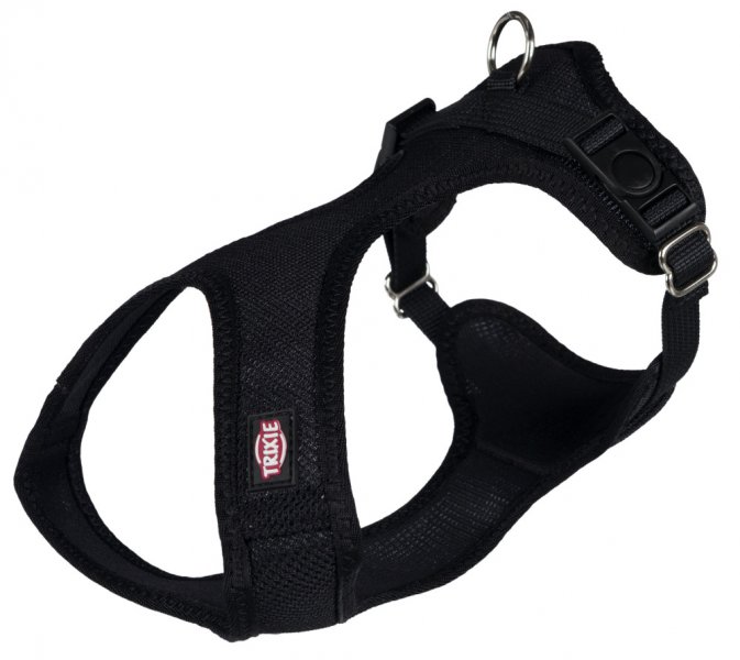 Soft postroj, jemný, vypolstrovaný XS-S 30-45 cm/15 mm - černý