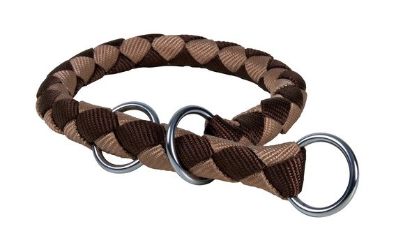 Soft Rope kulatý polostahovací obojek, šedá/světlešedá 55cm/10mm