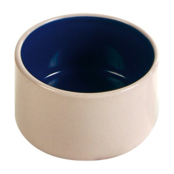 Keramická miska s glazurou 100ml/7cm - béžovo/modrá