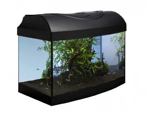 Akvarijní set 40 - černý oblý 40x25x25 cm