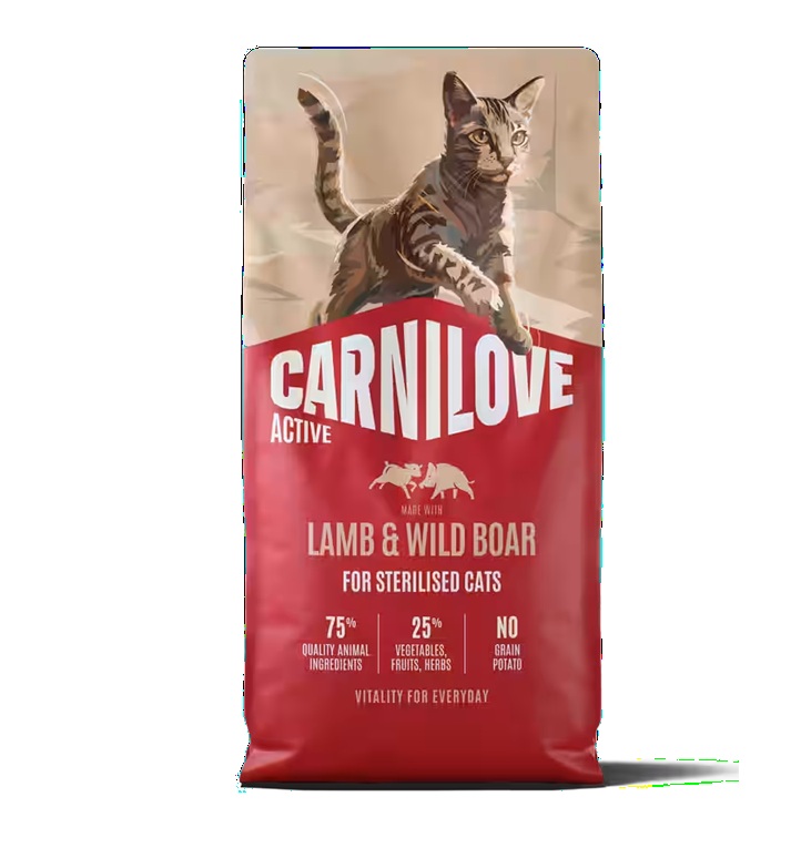 Carnilove Cat Active Dry Lamb& Wild Steril.6kg