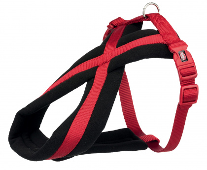 Nylonový postroj PREMIUM podšitý 30-55cm/15mm (XS-S) - červená