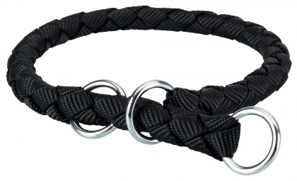 Nylonový obojek kulatý CAVO (S-M) 35-41 cm/12 mm - černá