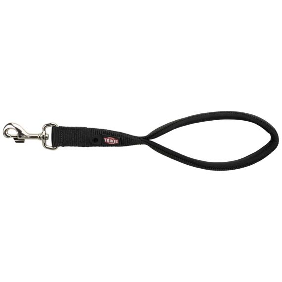 Krátké vodítko PREMIUM, M-XL: 37 cm/25 mm, černé