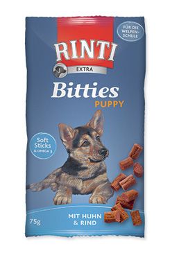 Rinti Dog Extra Bits Puppy pochoutka kuře+hovězí 75g