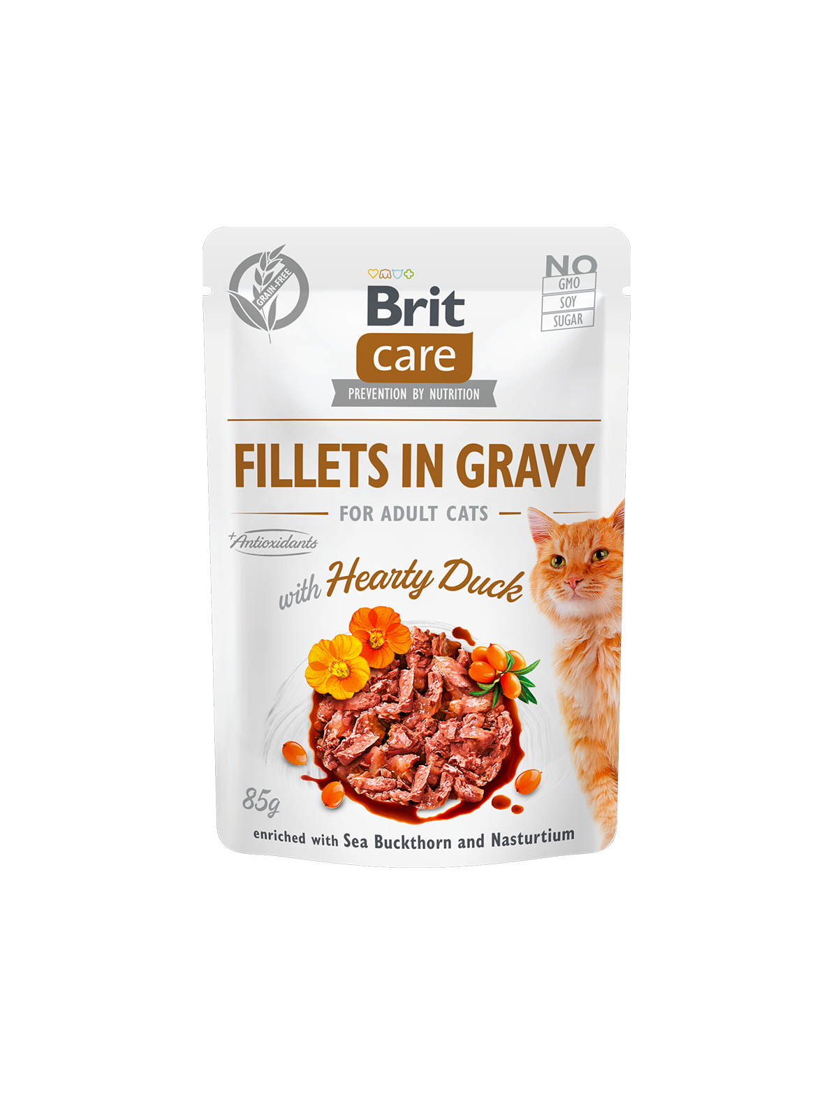 Brit Care Cat Fillets in Gravy Hearty Duck 85g