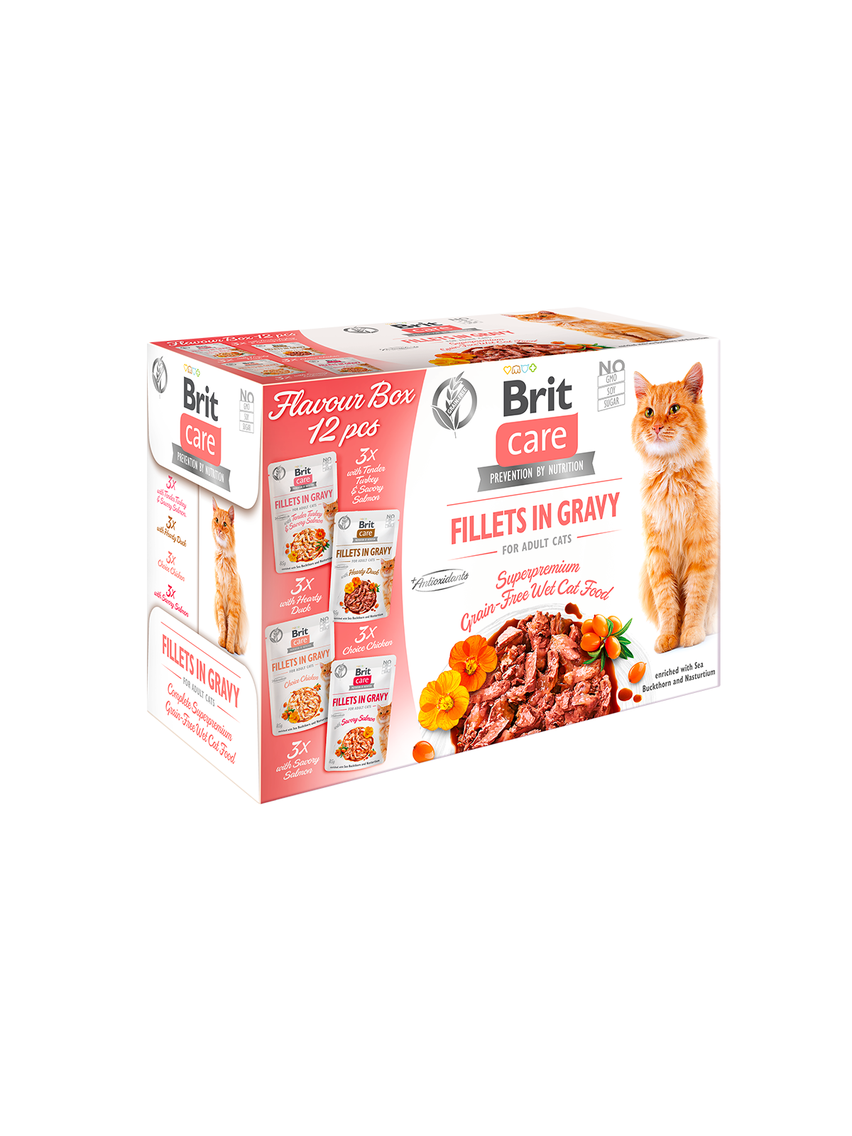 Brit Care Cat Fillets Gravy Flavour box 4x3ks(12x85g)