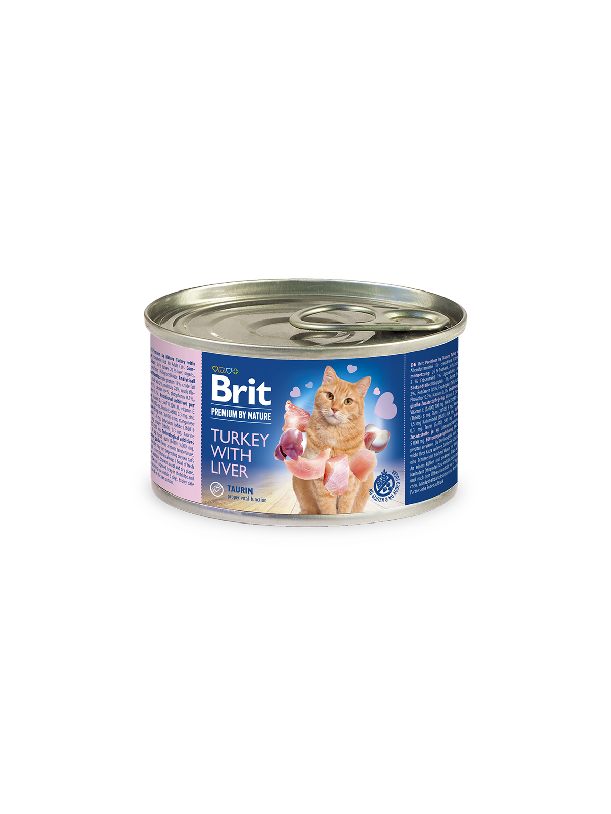 Brit Premium Cat by Nature konz Turkey&Liver 200g