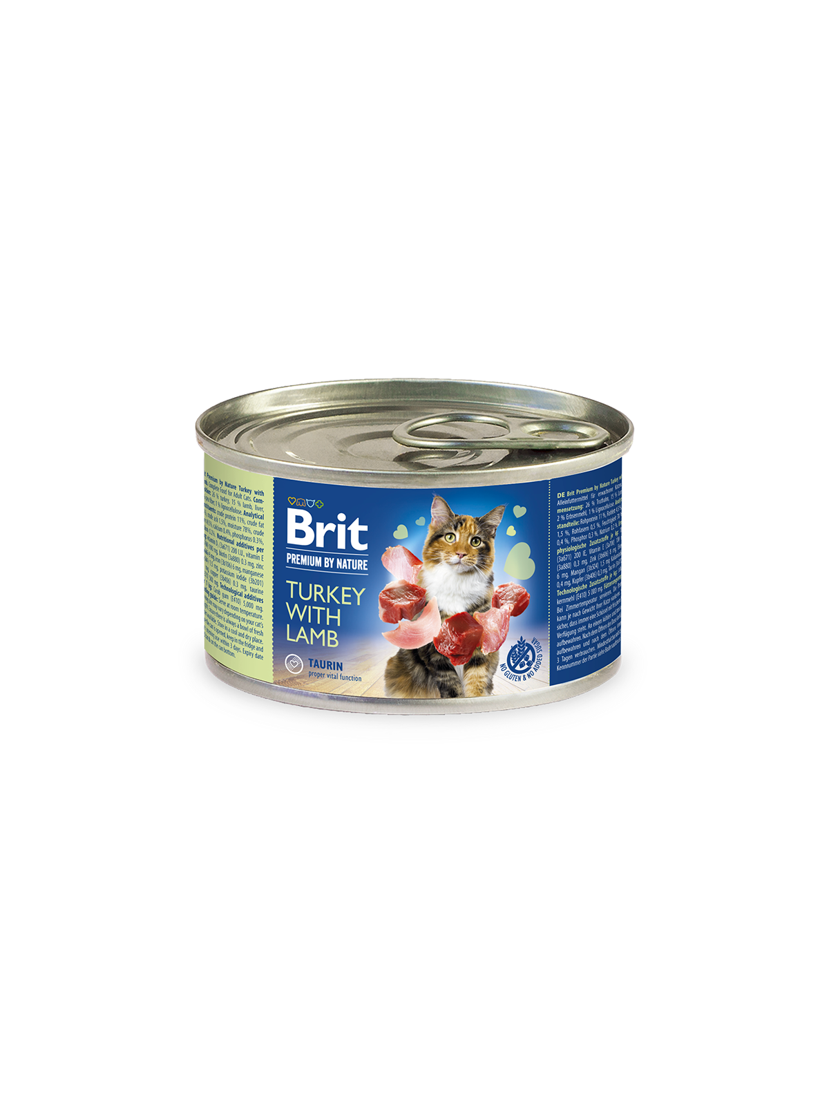 Brit Premium Cat by Nature konz Turkey&Lamb 200g