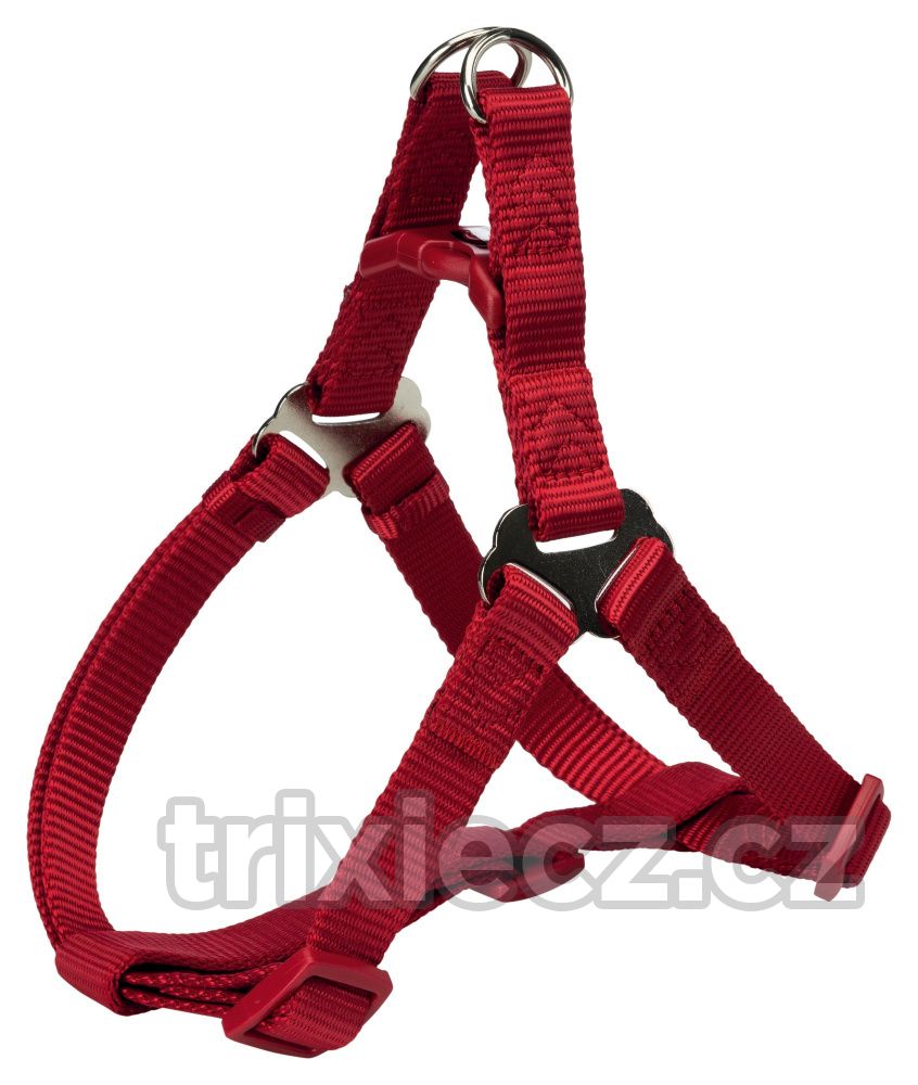 Postroj PREMIUM 80-100cm/25mm(XL), - červená