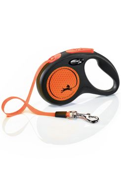Flexi New Neon M pásek 5 m oranžové 25 kg