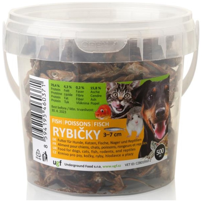 Rybičky sušené 1-3 cm UGF 500ml/80g
