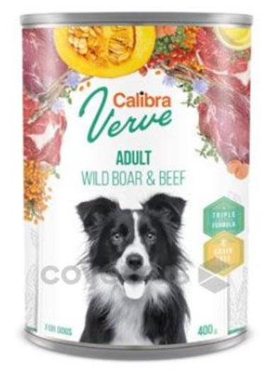 Calibra Dog Verve konz.GF Adult Wild Boar&Beef 400g
