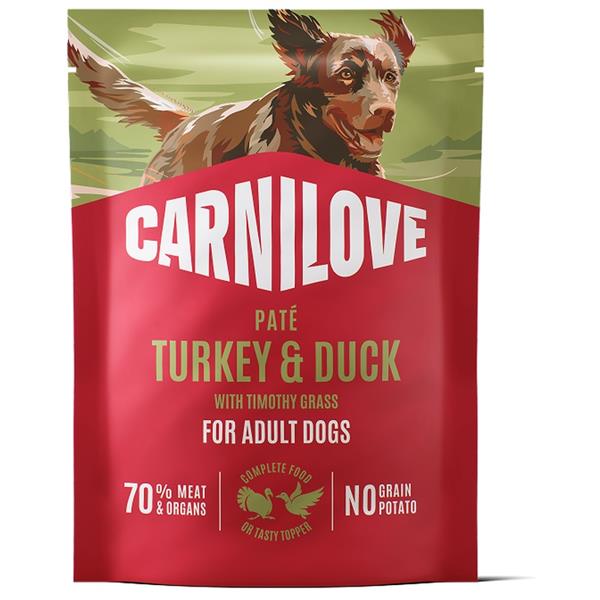 Carnilove Dog Pouch Paté Turkey&Duck+Timothy 300g