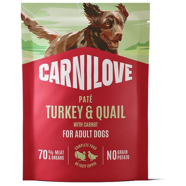Carnilove Dog Pouch Paté Turkey&Quial+Carrot 300g
