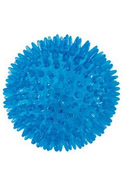 Hračka pes BALL SPIKE TPR POP 8cm s ostny tyrkys