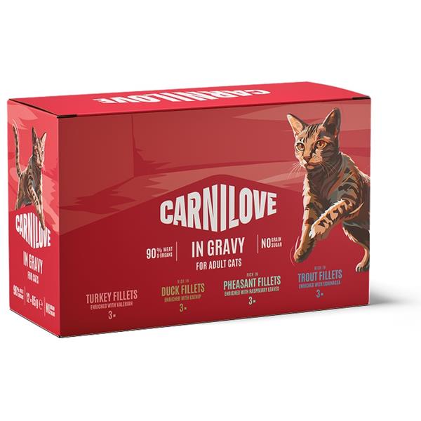 Carnilove Cat Pouch Gravy Multipack 12x85g