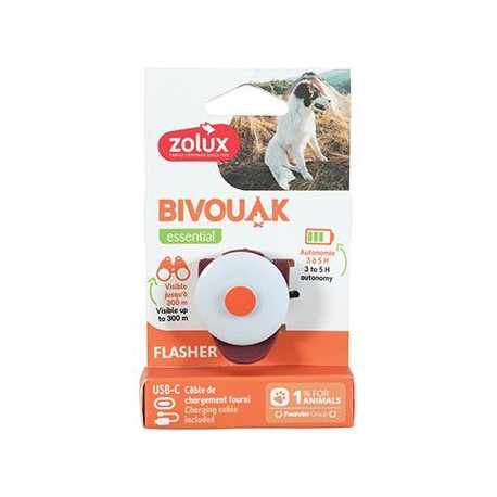 Světýlko blikací BIVOUAK USB červená Zolux