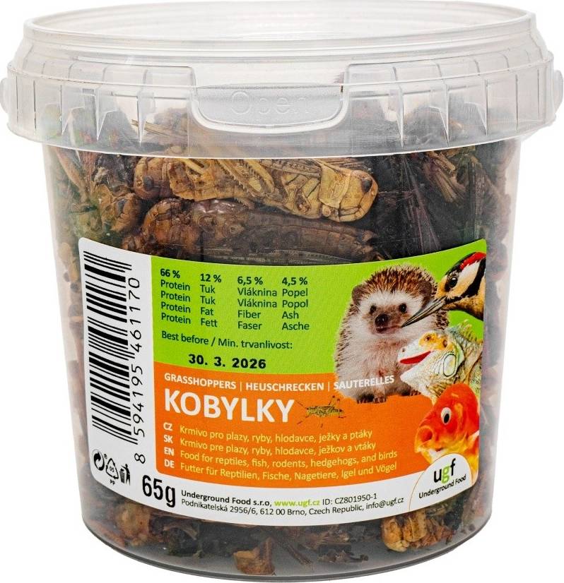 UGF sušené kobylky 500ml 65g