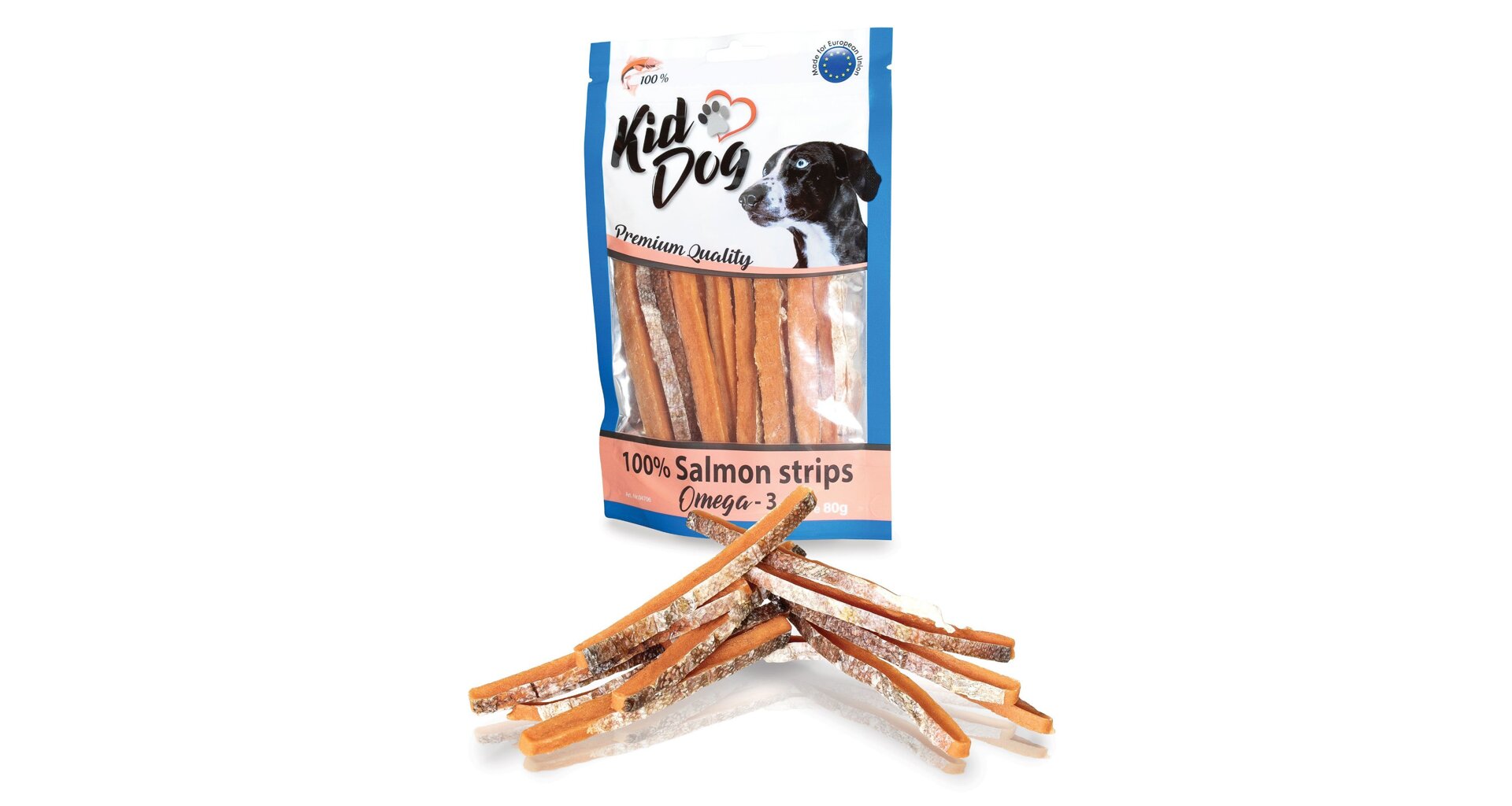 KIDDOG 100% lososové proužky 80 g