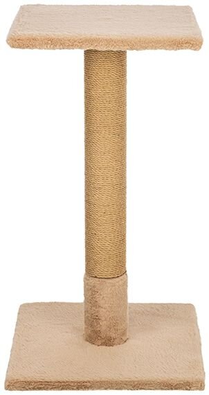 Škrabací sloupek BEANA, 69 cm, králičí plyš, šedobéžová